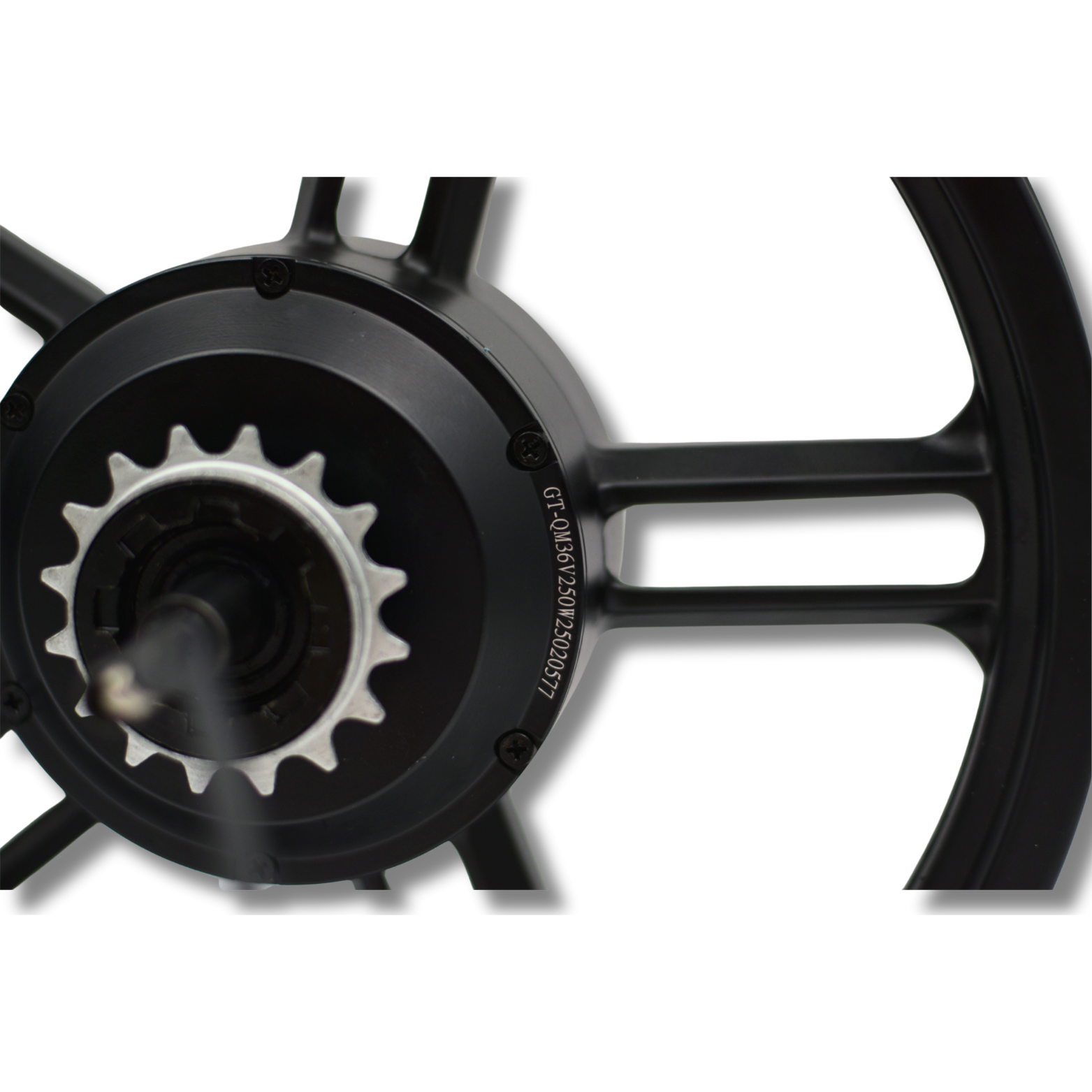 Velg + Motor + Tandwiel (Achter) - Fatbike - QM Wheels V20 Mini (Zwarte Stekker)