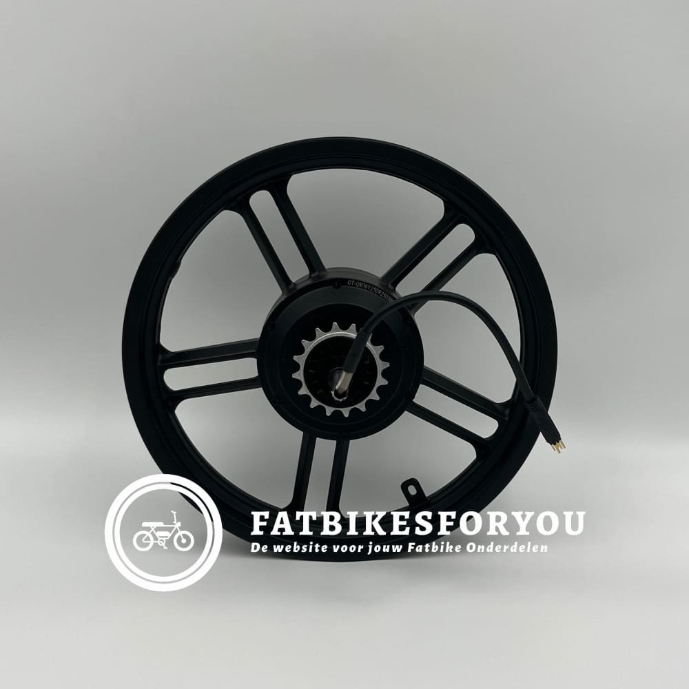 Velg + Motor + Tandwiel (Achter) - Fatbike - QM Wheels V20 Mini (Zwarte Stekker) FatbikesForYou